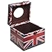 Vintage Style Union Jack Design Square Wood Facial Tissue Box Cover / Tabletop Napkin Holder