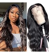 Original Queen Body Wave Lace Front Wigs Human Hair Pre Plucked 180% Density Human Hair Wigs for ...