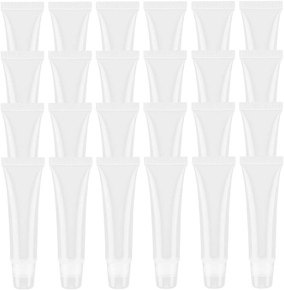 Lip Gloss Tubes Empty Lip Gloss Tubes Refillable Mini Clear Plastic Soft Tubes, Spray Bottle Small Travel Size, Soft Tube for Women Girls Cosmetics DIY(10 ML)