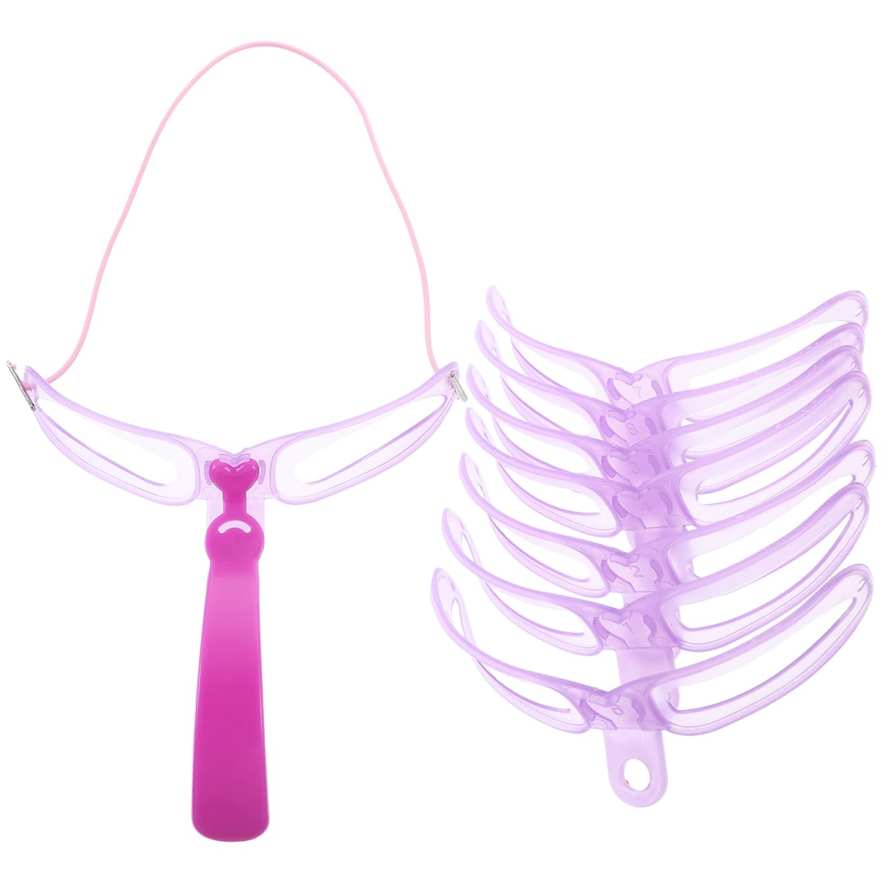 minkissy Full Set 8-Piece Reusable Eyebrow Stencil Kit for Natural Brow Shaping Handheld Eyebrow Grooming Tool for Precise Fuller Defined Brows