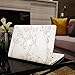 NovoTech Soft Touch Matte Finish Rubberized Hard Shell Case for MacBook Air 11-Inch - White Marble
