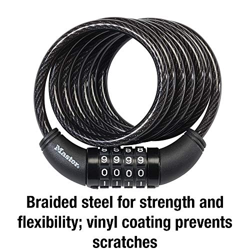 4 Master+Lock+Cable+Combination+8114D