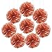 Andaz Press Tissue Paper Pom Poms Hanging Decorations, Rose Gold, 6-inch, 8-Pack, Copper Champagne Wedding Baby Bridal Shower Colored Party Decorations
