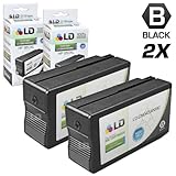 LD Remanufactured Replacement for Hewlett Packard (HP) 950 Ink Cartridges Set of 2 Black CN049AN for use in OfficeJet Pro 251dw, 276w MFP, 8100, 8600, 8600 Plus & 8600 Premium Printers