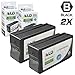 LD Remanufactured Replacement for Hewlett Packard (HP) 950 Ink Cartridges Set of 2 Black CN049AN for use in OfficeJet Pro 251dw, 276w MFP, 8100, 8600, 8600 Plus & 8600 Premium Printers