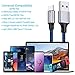 USB Type C Cable, JAHMAI USB-C to USB-A Charger 3 Pack(6ft) Nylon Braided (Blue)