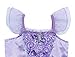 HenzWorld Mermaid Dress Up Ariel Costume Princess Birthday Party Role Pretend Cosplay Outfit Ruffle Cap Sleeve Fish Scale Tails Skirt Little Girls 4-5 Years