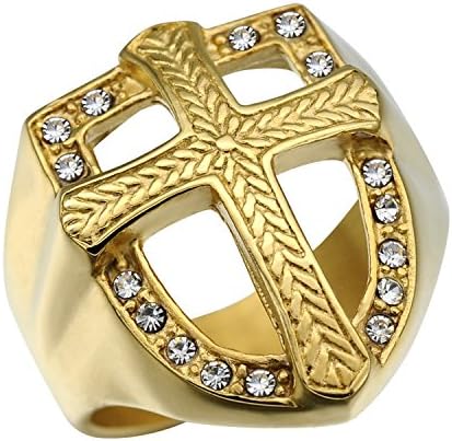 Slyq Jewelry Hop Knights Templar Armor Crusader Cross Rin Men engagement rings for teens