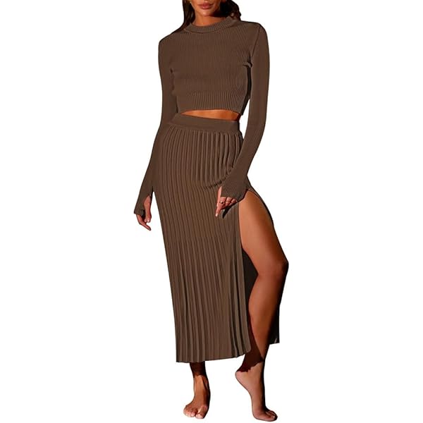 Sweater Skirt Knit Sweater Dress ANRABESS Womens Piece Outfits