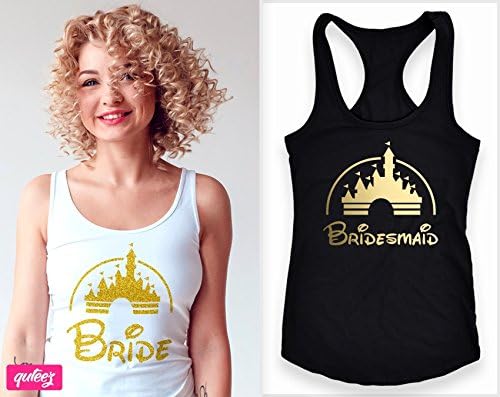 Fairy Tale Bachelorette Party Shirts - Castle Bride - Castle Bridesmaid Shirts - Bride And Bridesmaid Shirts And Tanks - Bridal Party Shirts - Custom Made Shirts - Bachelorette Party Favors - Quteez