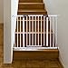 Dreambaby Liberty Extra-Wide Baby Safety Gate- with Smart Stay Open Feature - Fits Openings 39-42.5 inches Wide - White - Model L867