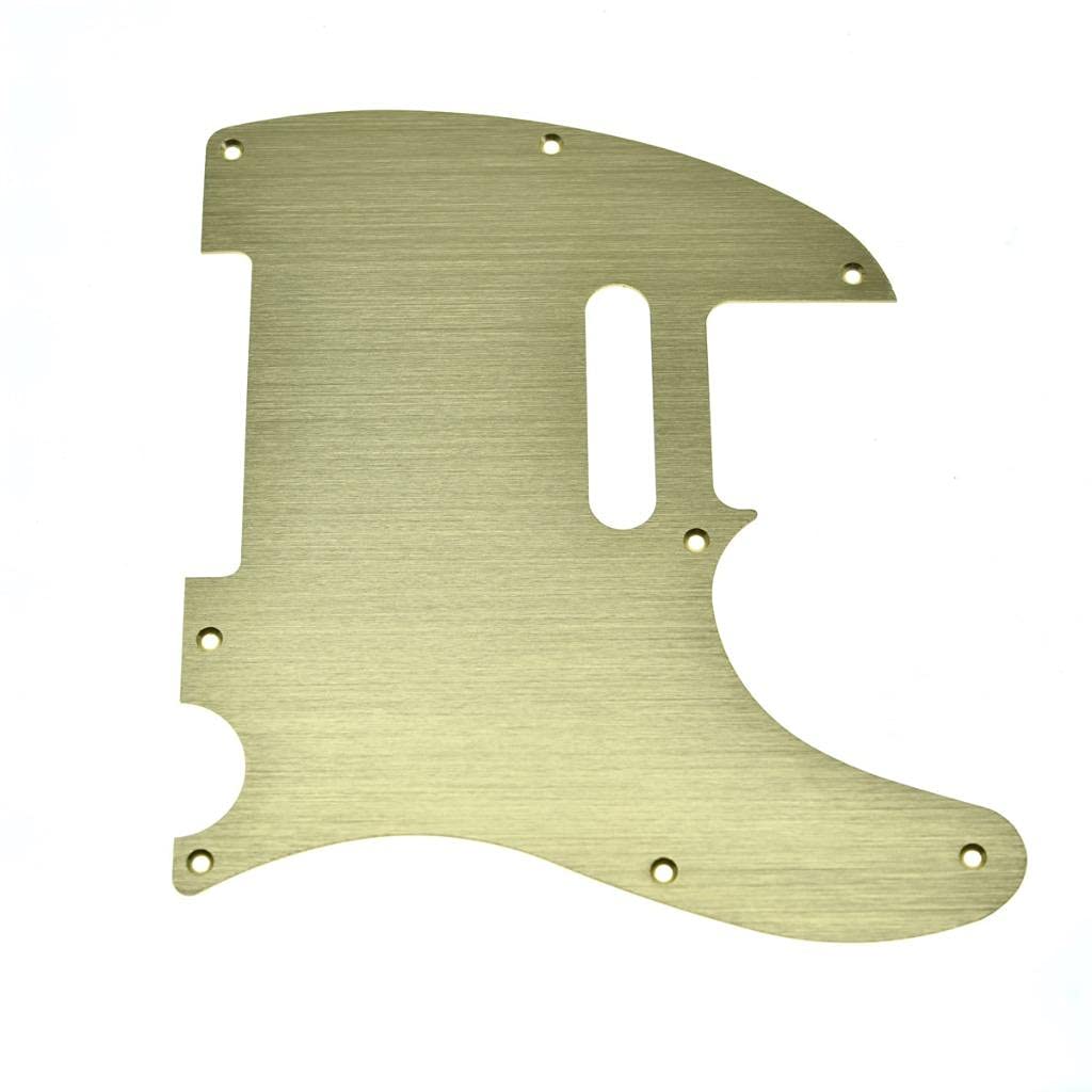 Dopro 8 Hole Aluminum Anodized 1 Ply Tele Pickguard TL Scratch Plate for American/Mexican FD Telecaster Gold