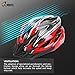 JBM Adult Cycling Bike Helmet Specialized for Men Women Safety Protection CPSC Certified (18 Colors) Black/Red / Blue/Pink / Silver Adjustable Lightweight Helmet with Reflective Stripe and Remova