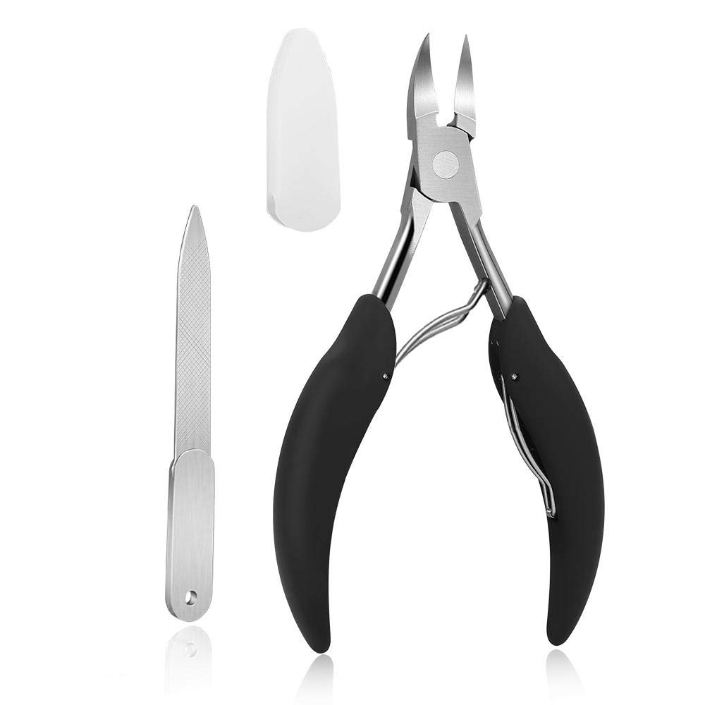 Toe Nail Clippers for Thick Ingrown Toenails, Heavy Duty Podiatrist Toenail Clipper with Easy Grip Handle, Stainless Steel Nails Scissors for Seniors, Men, Adults (Included One Nail File): Beauty