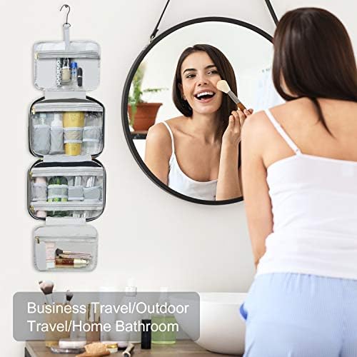 Hanging Toiletry Bag for Women, Travel Makeup Bags Organizer for Accessories Toiletries, Full Sized Container 7 Hanging Toiletry Bag for Women, Travel Makeup Bags Organizer for Accessories Toiletries, Full Sized Container