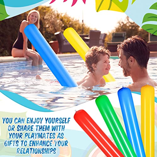 4 Pcs Inflatable Pool Noodles Colorful Pool Inflatable Sticks PVC