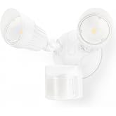 LEONLITE Motion Sensor Security Lights Dusk to Dawn IP65 5000K White | COB LED Motion Detector Flood Light Outdoor, 100-277V, ETL Listed, Adjustable Heads, Aluminum, Waterproof, Daylight