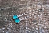 Recycled Vintage Mason Jar Long Drop Charm Earrings
