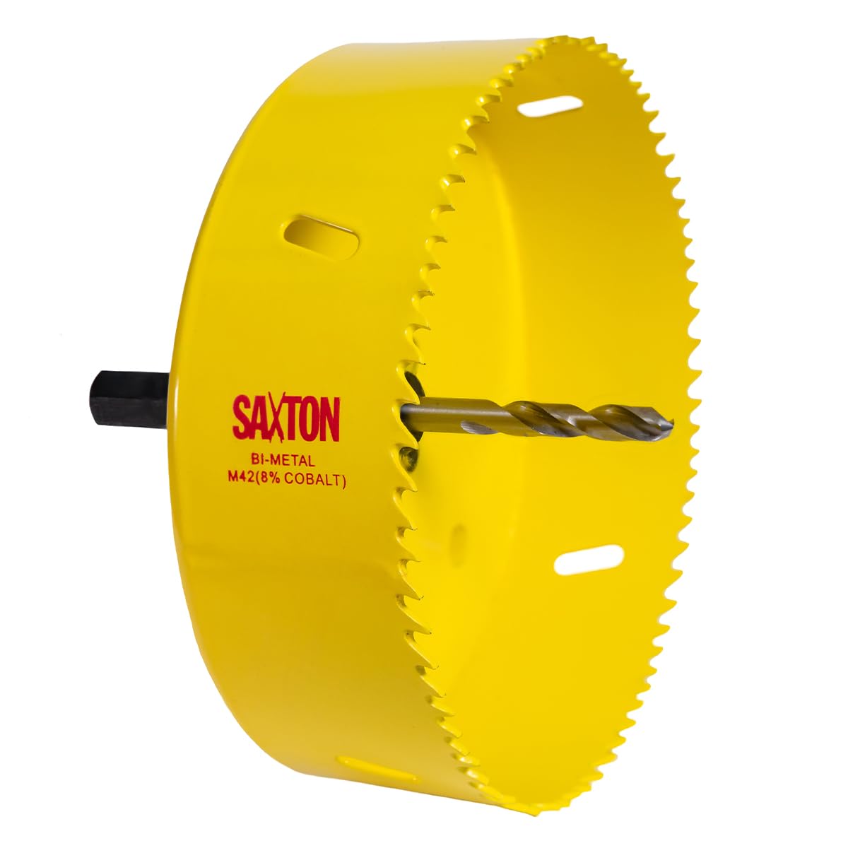 Saxton HSS Hole Saw Cutter M42 Bi-Metal 8% Cobalt Heavy Duty + Arbor (14mm – 230mm) (133mm + Arbor)