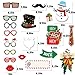 67-Piece Christmas Party Photo Booth Props Kit, Christmas decoration & Party Supplies, Including Christmas glasses, hand signs, hats, tags ect.