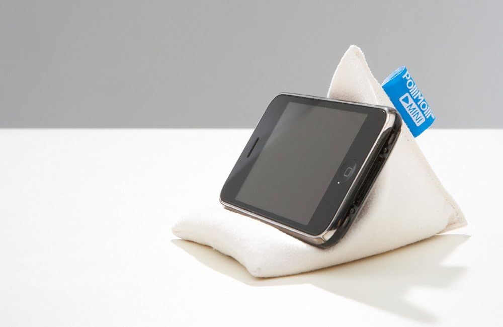 PolliMolli Mini Smart Phone Bean Bag Stand (white)