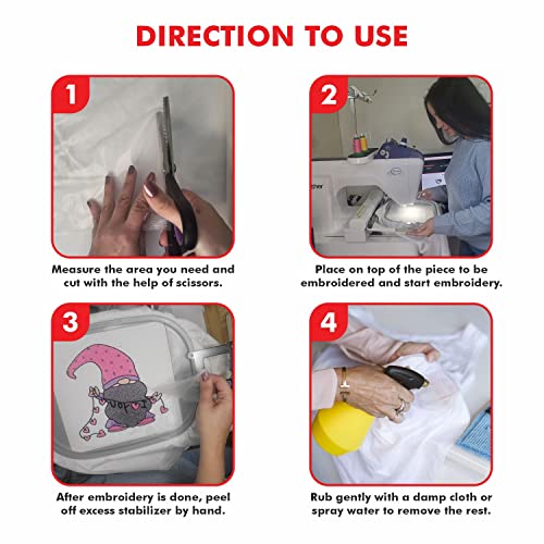 Superpunch WashAway Water Soluble Stabilizer for Embroidery 9 inch x