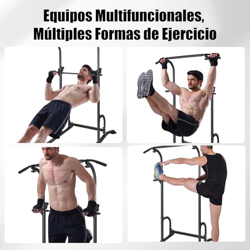 GOHOMKIC Barra de Dominadas, Gimnasio en Casa Estación de Dominadas | Estación Multifuncional de Entrenamiento de Fuerza en Casa, Estación de Dominadas