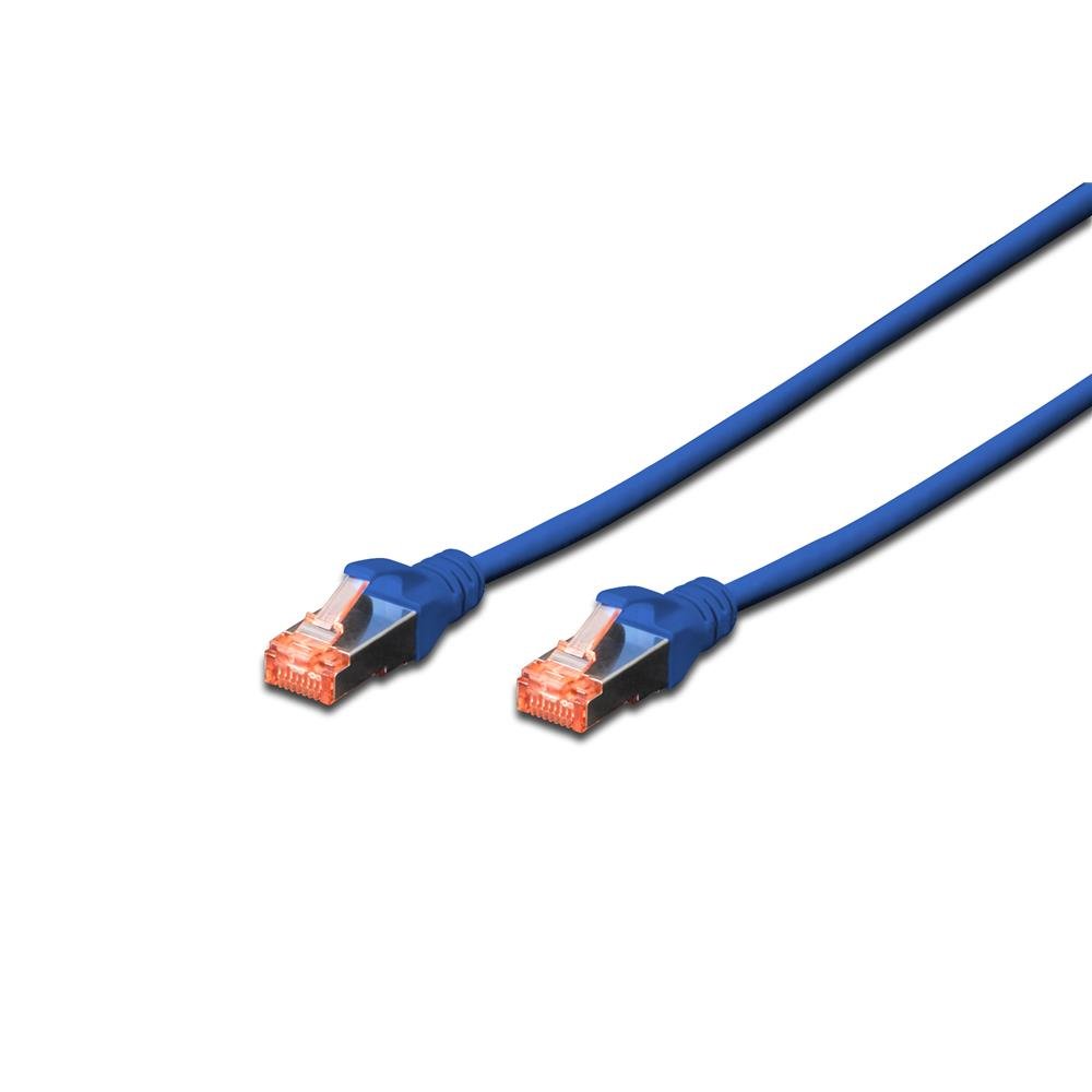 Digitus LAN Cable Cat 6-2m - RJ45 Network Cable - S/FTP Shielded - 1 Gbps - Compatible with Cat6A and Cat7 - Blue — image 1