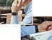 for Apple Watch Band 38mm Series 1 Series 2 Series 3,TOROTOP Luxury Black Genuine Leather Watch Band Strap Replacement Wrist Band with Adapter Clasp for 38mm Apple Watch(38mm-Black-A)
