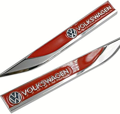 Wallner 3D Metal Car Decoration Metal Adhesiv Car Badge Emblem Sticker Side Metal Knife Type Fender for Nissan car (Red)