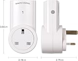 HBN Remote Control Plug Socket 13A 3120W Wireless Light Switch 30M Range 2 Pack view 2
