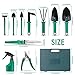 Jranter 10 Pieces Stainless Steel Garden Hand Tool Set – Green Garden Hand Tools with with Plastic Toolbox Storage Casethumb 3