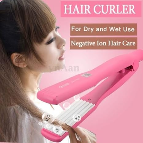 Electric Professional Iron Hair Curler Crimper Anion Curl Wave