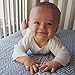 Blue Gray Herringbone Crib Sheet for Boys and Girls - Double Brushed Ultra Microfiber Luxury Crib Sheet Set By Where The Polka Dots Roam. Fits a Standard 52 mattress
