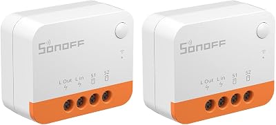 SONOFF ZBMINIL2 Zigbee Smart Light Switch 2 Way, No Neutral Required (2 Pack)