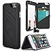 GBSELL Flip Mirror Hard Cases Wallet Card Holder Stand Cover For iPhone 6 Plus/6s Plus (Black)