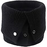 YEKEYI Knitted Button High Collars Lapel Wrap Fake Collar Choker Collar Detachable Collar Unisex