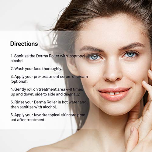 Derma Roller - 540 Micro Needles, 0.25mm Titanium Facial Massage Tool for Revitalizing and Rejuvenating Your Skin