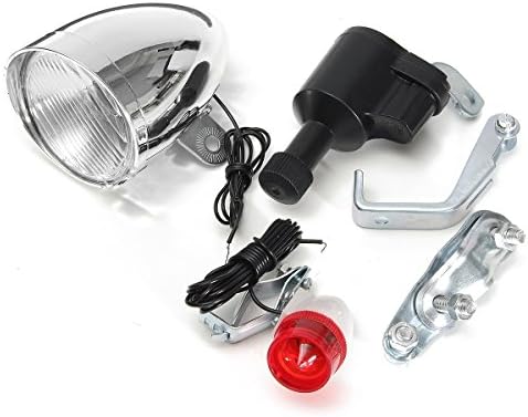6V 3W Halogen Bulb Motorized Friction Generator Dynamo Head Taillight w/ Accessories