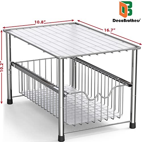 DecoBros Stackable Under Sink Sliding Basket Organizer Drawer
