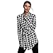Zeagoo Womens Plaid Houndstooth Pattern Coat Knitwear Cardigan Spring Jacket