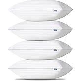 CozyLux Pillows Queen Size Set of 4, Cooling Hotel Quality Bed Pillows with Premium Soft Down Alternative Fill for Side Back and Stomach Sleepers - 4 Pack, Queen, 18x28 Inches