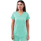 Adar Pro Scrubs for Women - Sweetheart V-Neck Scrub Top