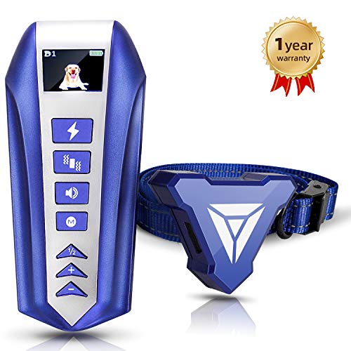 ATRINERAZ Dog Training Collar with Remote, Rechargeable and Waterproof Dog Training Collar with Remote Adjustable Vibration and Beep,Safe Dog Collar for Small, Medium and Large Dogs