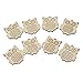 Souarts Beige Wood Owl Shape Small Circle Blanks Pendant for Counted Cross Stitch Kit 44.5mmx41.5mm Pack of 10pcs