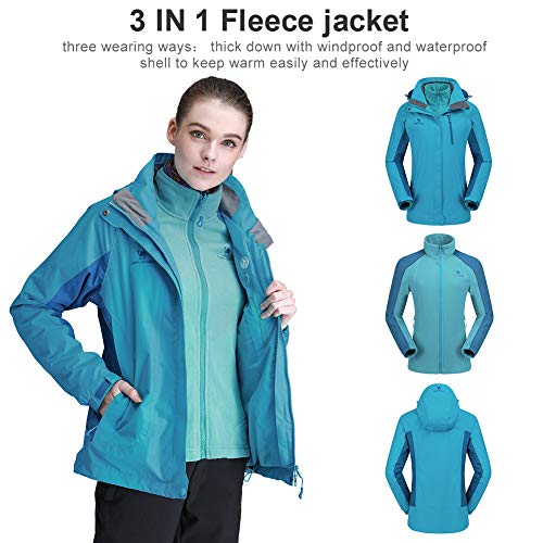 CAMEL CROWN Womens Winter Jacket 3in1 Winter Coats Ski Jacket