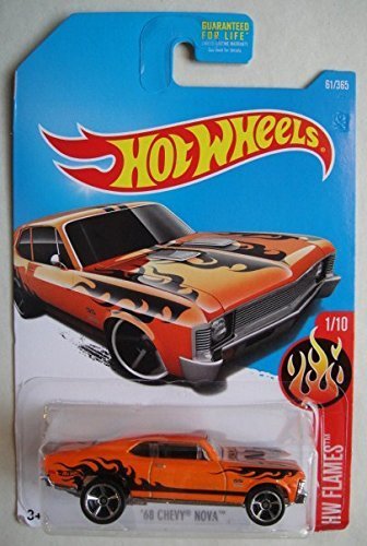Hot Wheels, 2017 HW Flames, '68 Chevy Nova [Orange] 61/365