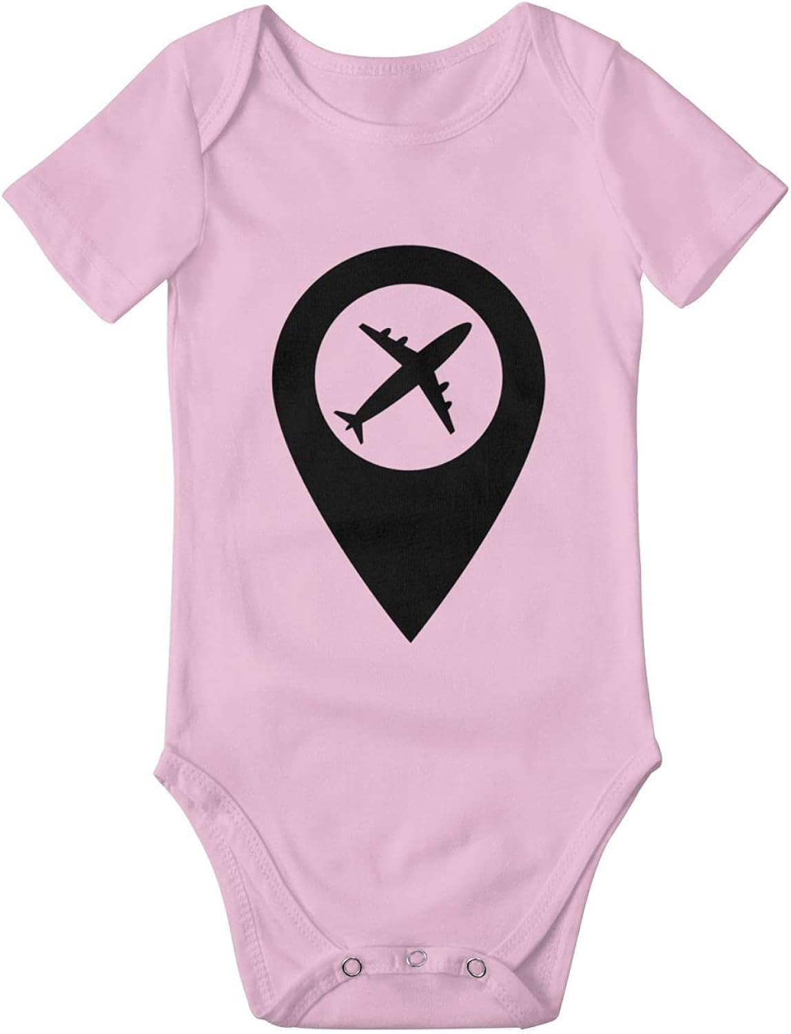 Airplane Flight Map Unisex Baby Onesie ShortSleeve Funny Baby Toddler Bodysuits