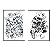 si ying Temporary Tattoos Arm Sticker Roses, 8 Sheets Skulls Art Arm Sticker Body Waterproof Tattoo
