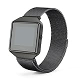 Fitbit Blaze Band with New Metal Frame Hagibis Milanese Loop Stainless Steel Bracelet Strap Magnet Lock Band for Fitbit Blaze Smart Watch-Small Large Black Sliver Rose Gold